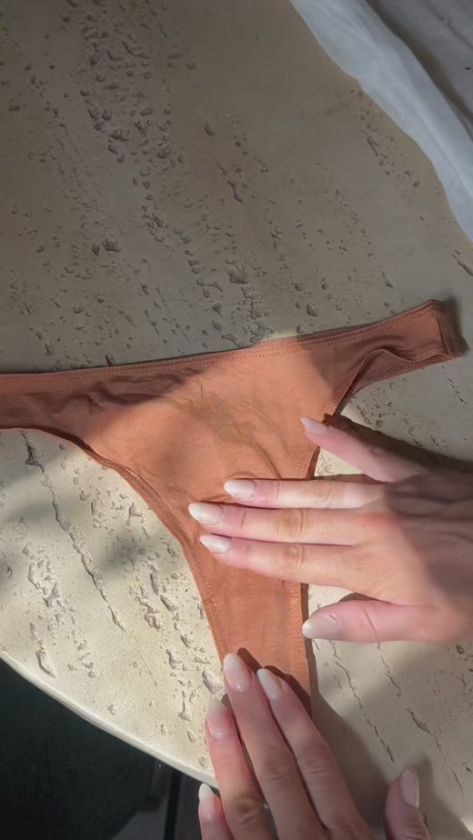 Thong fabric close-up